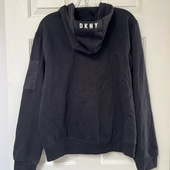 NWT DKNY Full Zip Hoodie with Pockets M Black - Picture 7 of 11